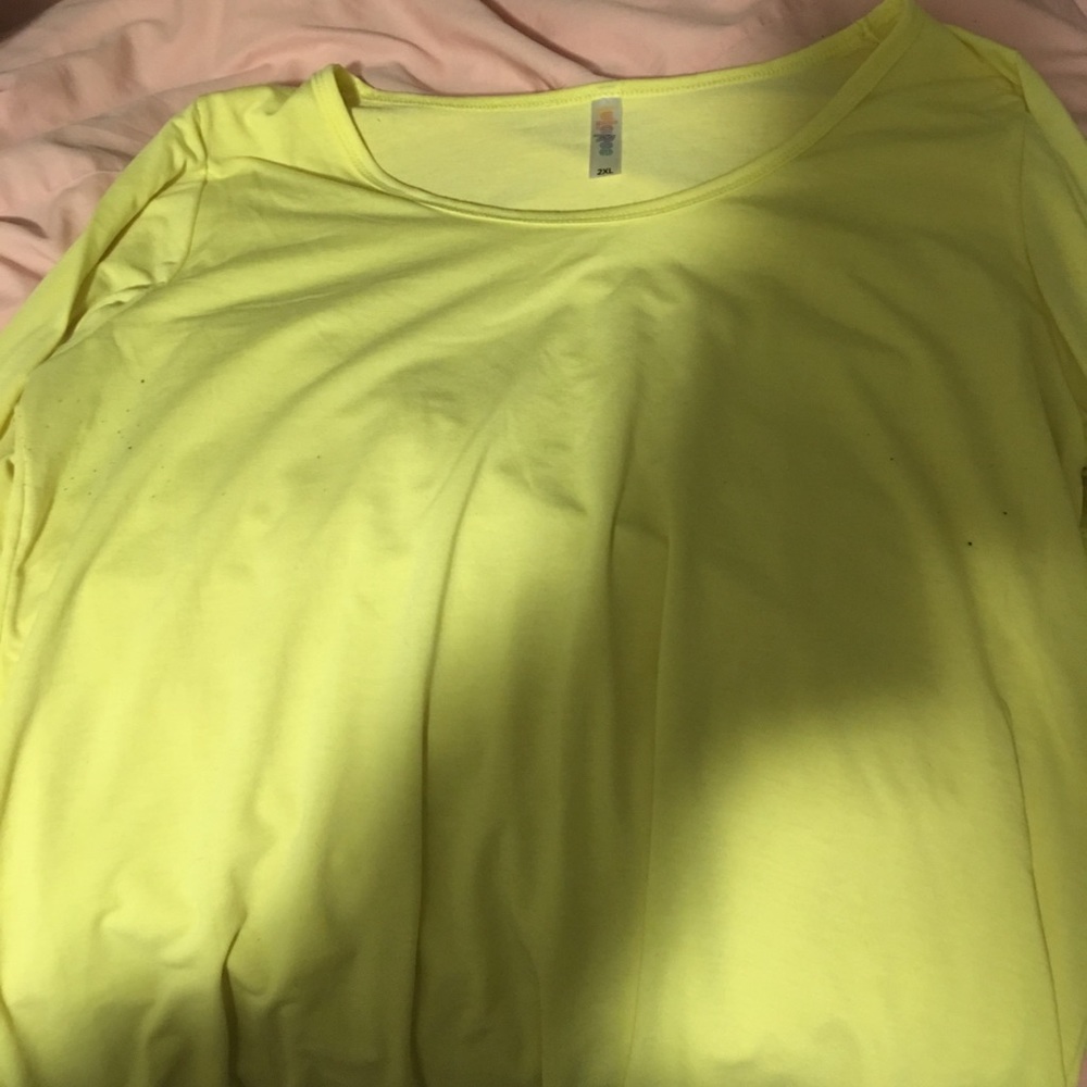 Lularoe long sleeve yellow shirt